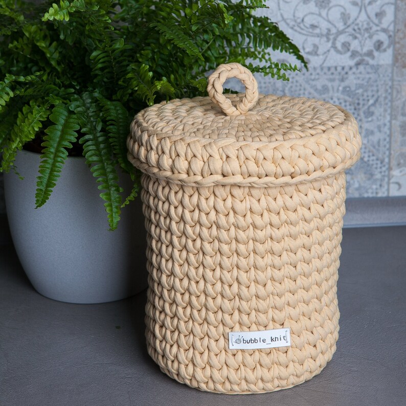 Over the toilet storage. Knitted toilet paper holder for small Etsy