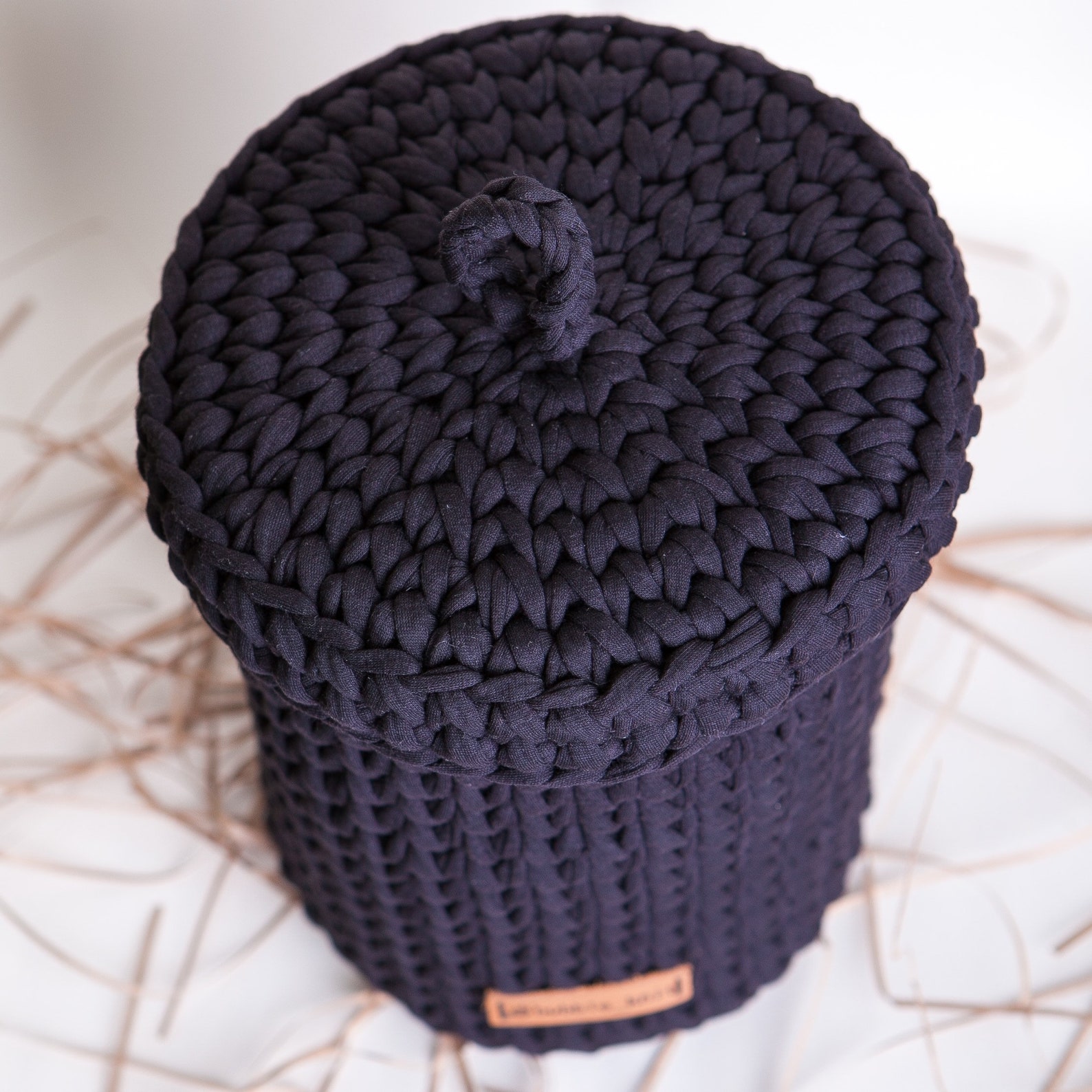 Crochet patterns basket with lid. Beginner crochet pattern. Etsy