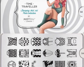 MoYou London Nail Stamping Plate - Time Traveller 04