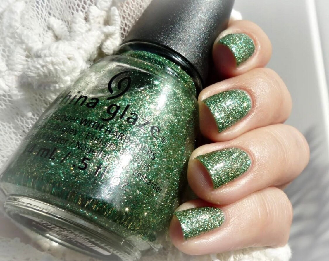China Glaze Nail Polish “ This is Tree-mendous 81399” .5 Fl Oz Lime Green \u0026  Gold - Etsy, image size:1125x893