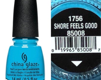 China Glaze Nail Polish Lacquer “Shore Feels Good 85008” Blue .5 Fl Oz