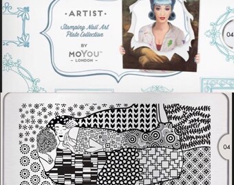 MoYou London Nail Stamping Plate - Artist 04 “The Kiss” Gustav Klimpt