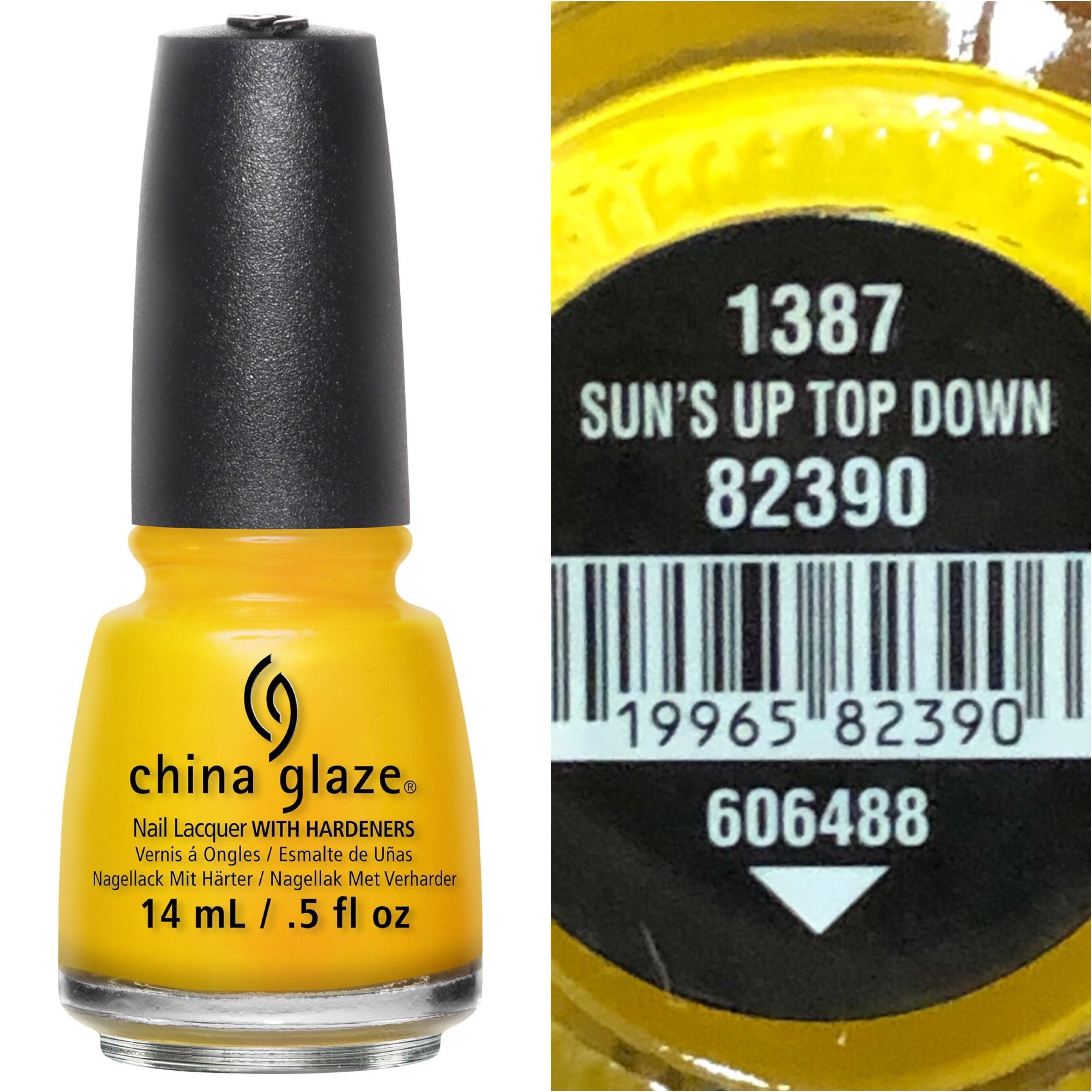 China Glaze Nail Polish “ Suns Up, Top Down” 82390” .5 Fl Oz Bright Yellow  - Etsy, image size:2706x2706
