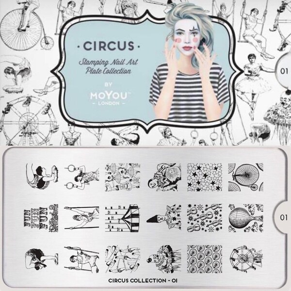 MoYou London Nail Stamping Plate - Circus 01