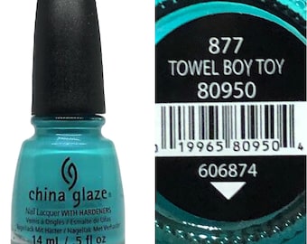 China Glaze Nail Polish “TOWEL BOY TOY 80950” .5 Fl Oz Blue Green Teal Turquoise