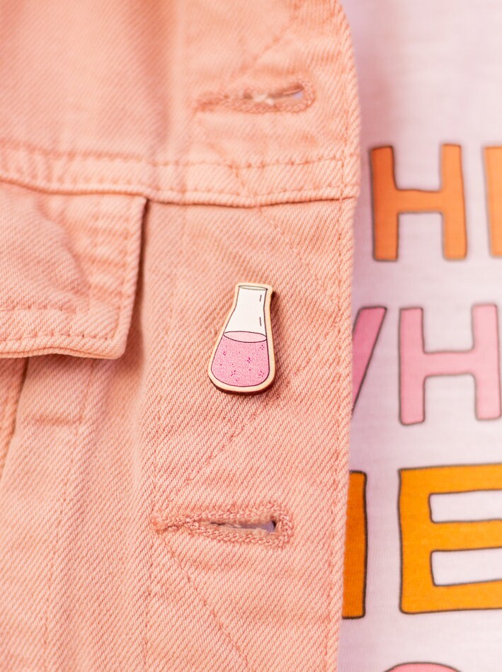 Pink Lab Flask Pin Scientist Gift Teacher Classroom Student Science - Etsy