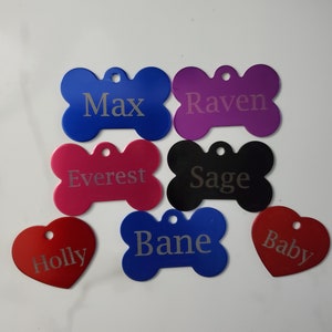 Customized Laser Engraved Personalized Anodized Aluminum Pet Tag/Dog Tag/Cat Tag W/Key Ring