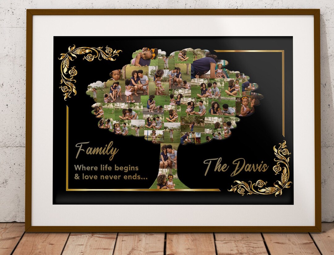 Custom Photo Collage / Family Tree Gift / Personalized Family Gift for ...