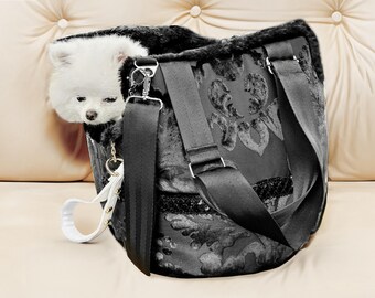 Tiny Dog Carrier Purse: Small Puppy Tote Bag Toy Size, Luxury Pet Handbag XS