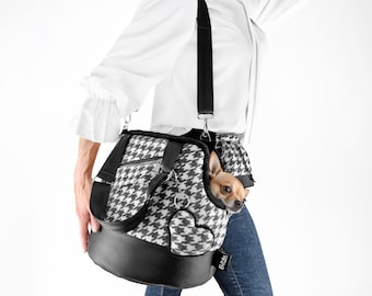 Luxury Dog Carrier Purse: Designer Pet Carrier Small, Chic Crossbody Puppy Travel Bag