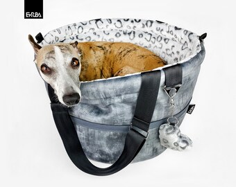 2-in-1 dog travel bed, greyhound dog travel bag, luxury pet carrier for small and large dogs