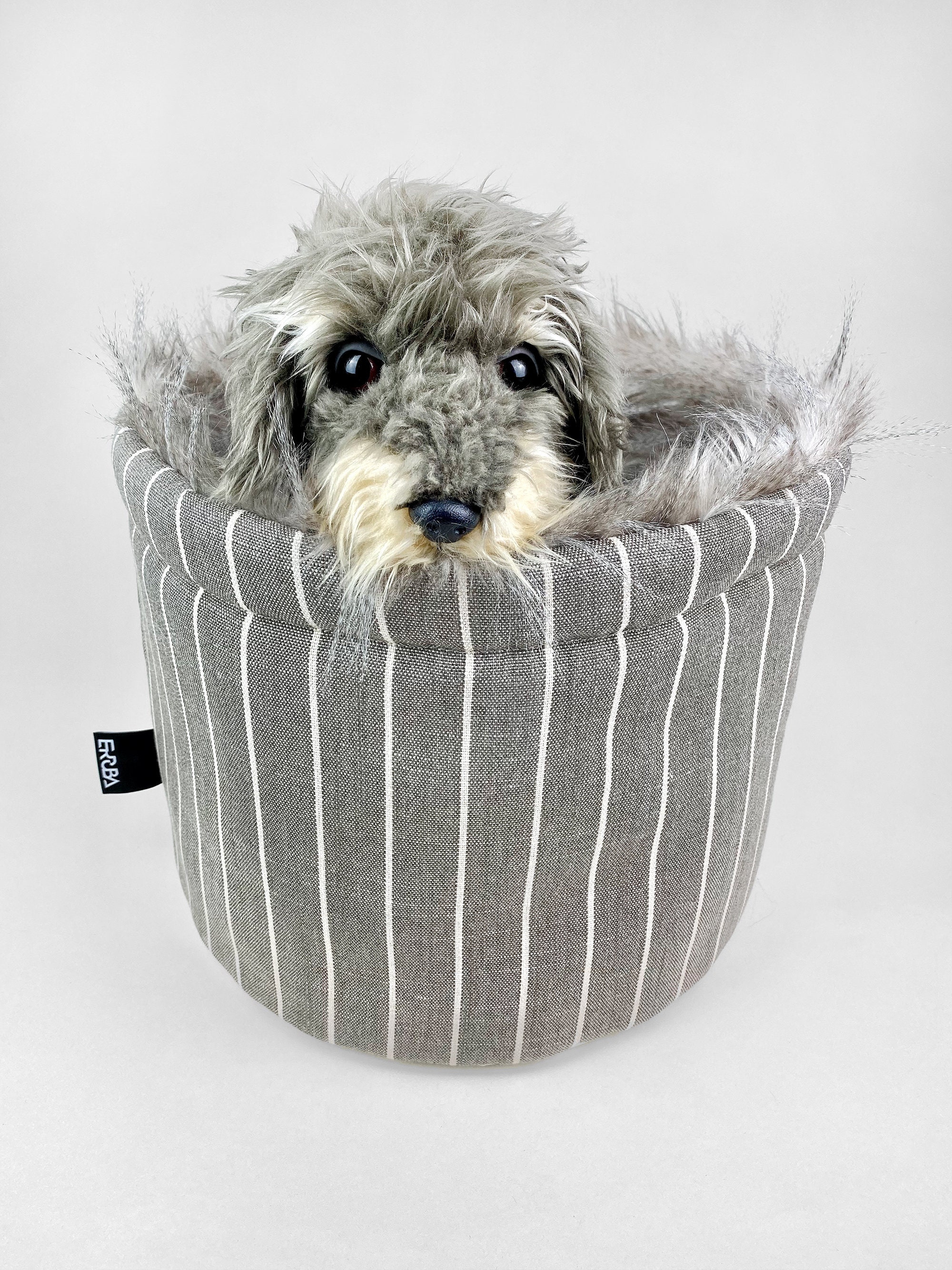 Fluffy small dog bed dog bed round snuggle dog bed basket Etsy