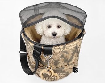 Travel Dog Carrier Zipper Mesh Top: Airline Pet Carrier Bag, Soft Puppy Flight Crate