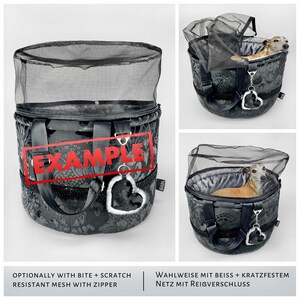 Dog carrier travel bag with optional bite and scratch resistant mesh cover with zipper