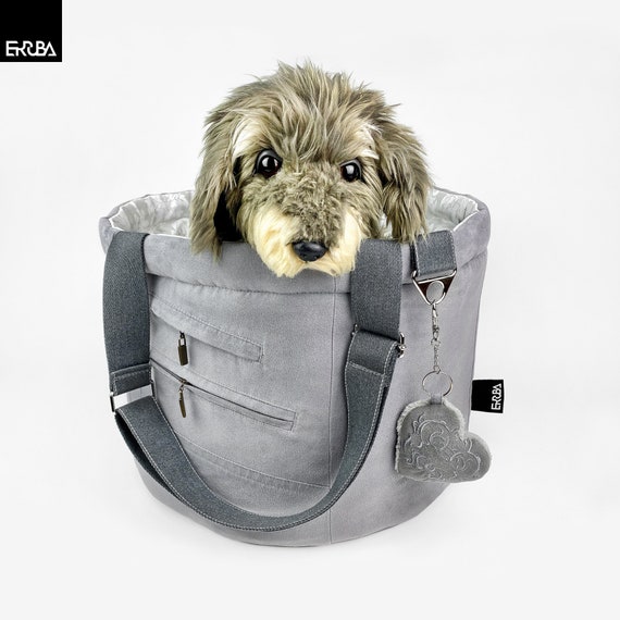 Bolsa de viaje para transportar perros pequenos bolso para transportar mascotas de verano bolso de mano para perros gris Etsy Espana