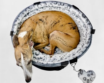 Portable dog bed travel, dog travel bag for greyhounds