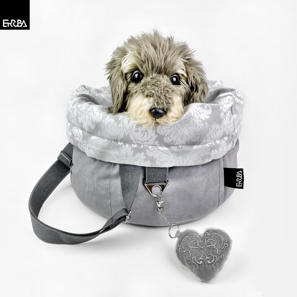 Summer dog carrier bag + bed, small pet carrier purse, pet travel bag