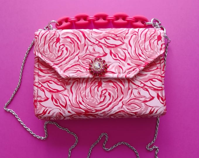 Precious fabric bag, vintage jewel for wedding party, handmade in a unique piece, original artisanal creation, France