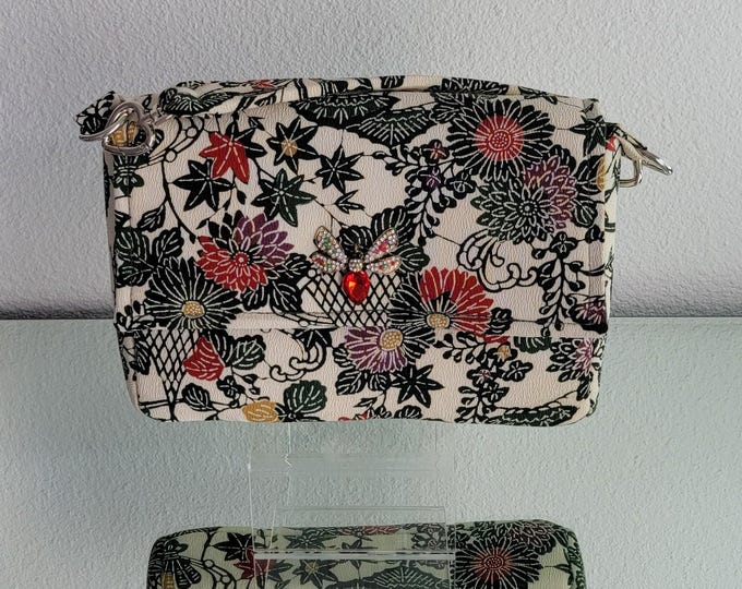 Japanese silk bag, unique piece, handcrafted in France