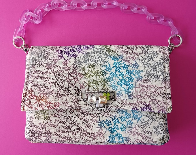 Vintage Japanese kimono silk bag for evening party ceremony haute couture style handmade unique piece original luxury creation France