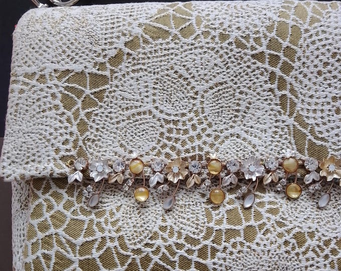 High-end designer fabric handbag, handmade, one-of-a-kind piece, French artisanal creation