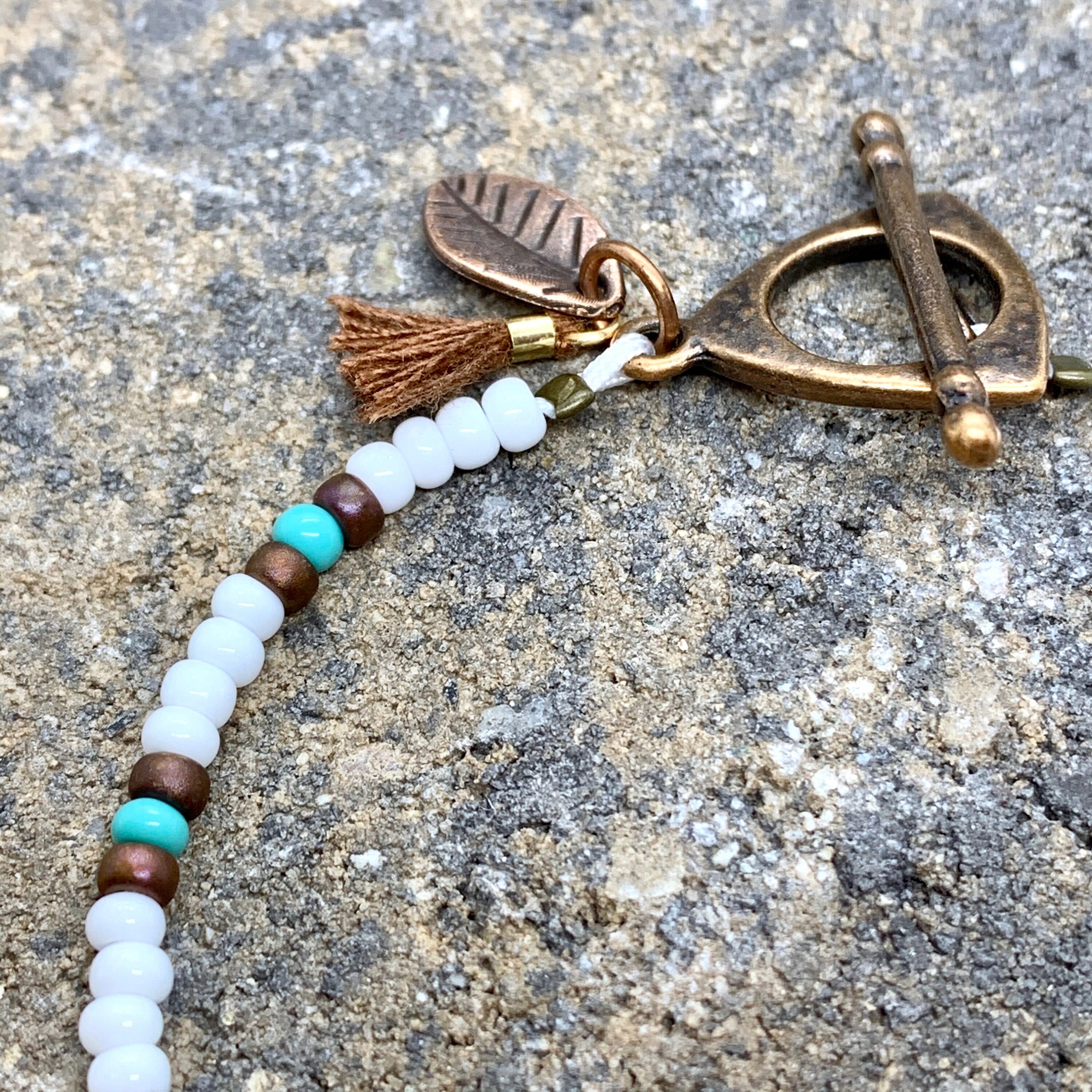 Beaded Bracelet with Toggle Clasp Custom Made Etsy