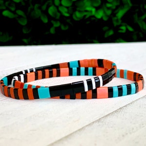 TILA BRACELET - Aztec Duo - Stretch Bracelets - Sold Individually - Custom Sizes