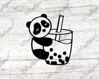 Boba/Bubble Tea Panda Decal/Sticker