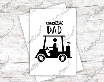 Essential Golf Cart - Card for Dad (customizable for Birthday or GrandDad)