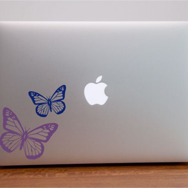 2 Butterfly Decals for laptop/tablet | Vinyl Decal/Sticker