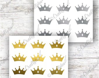 Princess Crown Decal Sheets | Vinyl Decal/Stickers