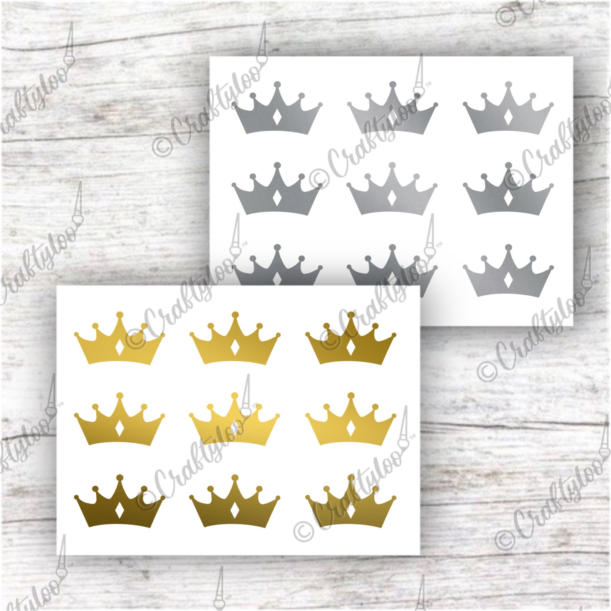 2x King Crown Vinyl Decal Sticker Different colors & size for Cars/Bik –  M&D Stickers