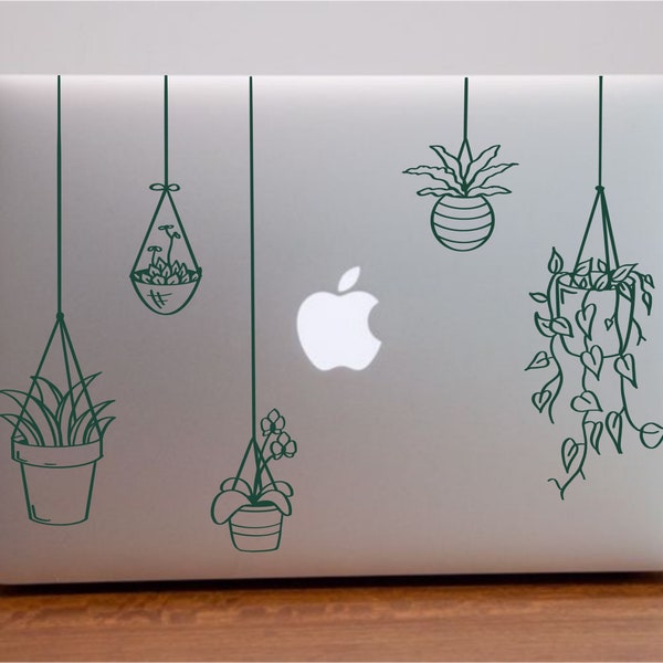 5 Hanging Plant Decals | Vinyl Decal/Sticker