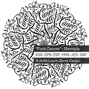 F*ck Cancer Mandala (file vettoriali)
