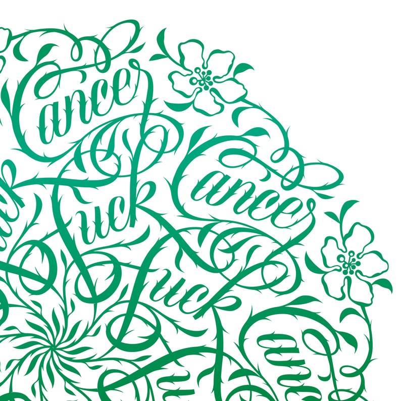 Download Fuck Cancer Mandala SVG for limited commercial use | Etsy