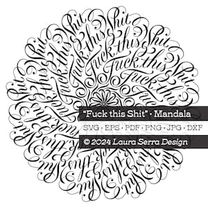 F*ck this Shit Mandala (file vettoriali)