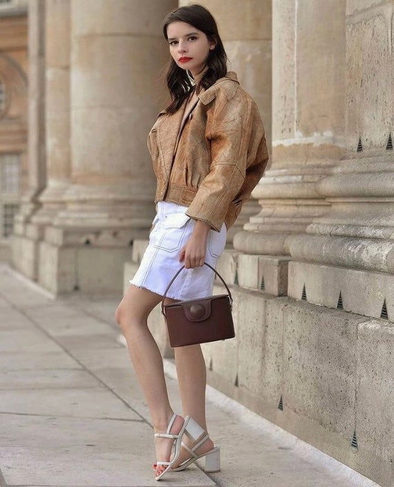 Vintage 1990s Leather Bomber Jacket