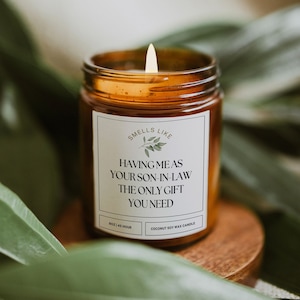 Smells Like Having Me As Your Son in Law Only Gift You Need, Gift for Mom, Gift For Dad, Funny Candles, Mothers Day Gift, Mother In Law Gift