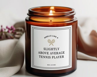 Funny Tennis Gifts, Funny Candles, Gag Gift, Tennis Candle, Gift for Her, Gift for Him, Retirement Gift, Personalized Gift, Birthday Gift