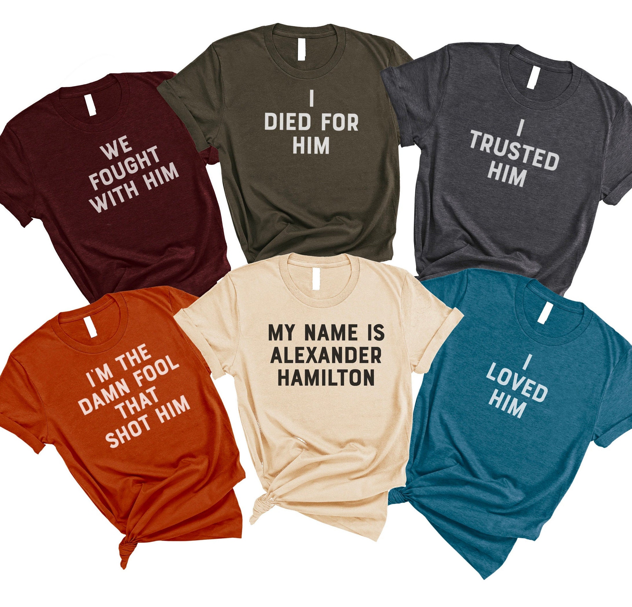 Hamilton Group Shirts Hamilton Costume Alexander Hamilton Etsy