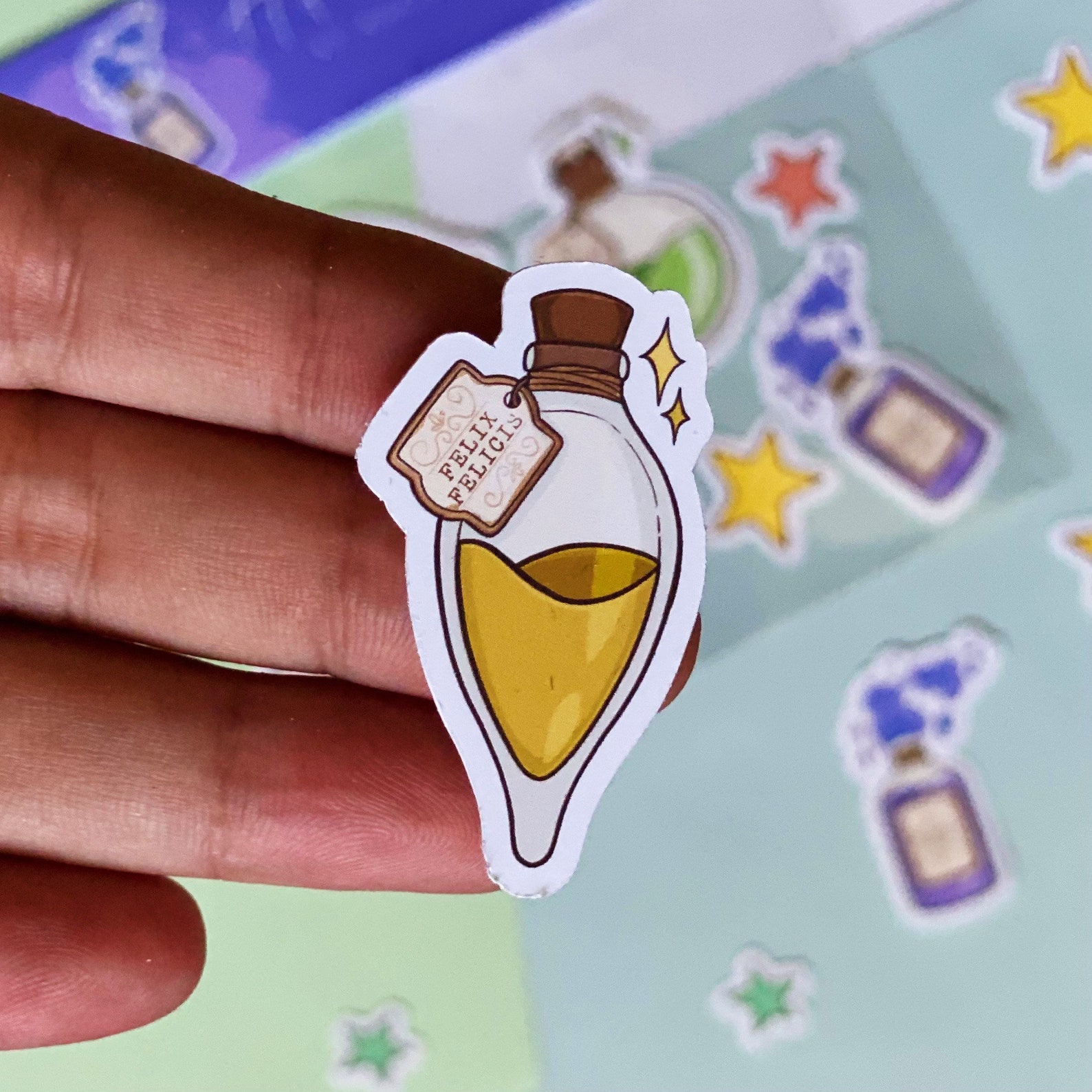 Harry Potter Potion Sticker Pack 5 Stickers Wolfsbane Etsy