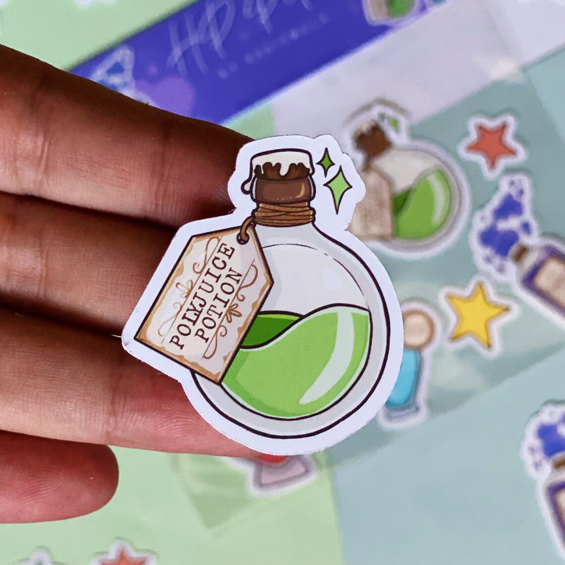 Harry Potter Potion Sticker Pack 5 Stickers Wolfsbane Etsy