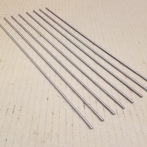 304 Stainless Steel 1/8&quot; round, 12&quot; long rods, 8 pack, Solid