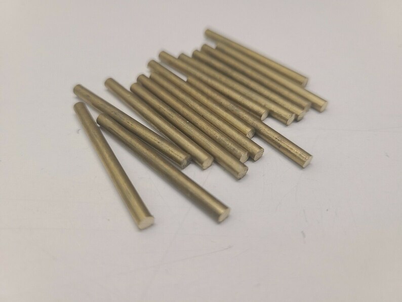 C360 Brass Pins, 1/8 Round Pins 1.5 Long, H02, Knife Making, Handles