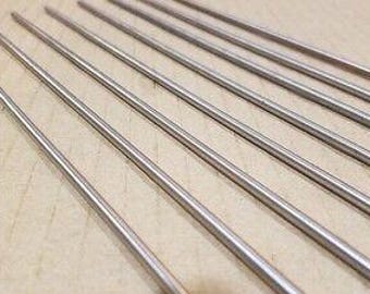 304 Stainless Steel 1/8" Round, 11" long bars, rods, 8 pack