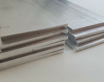 6061 Aluminum Flat Bar, 1/4" x 4" x 11" long, Solid Stock, Plate, Machining, Temper T6511