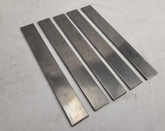 1095 Cold Rolled Carbon Steel 3/16" x 1-1/2" x 12", Knife Making Stock 5 PACK