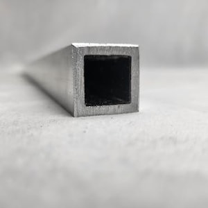 6063 Aluminum Tube 3/4&quot; Square, 1/8&quot; Walls, 36&quot; long, T52, Hollow