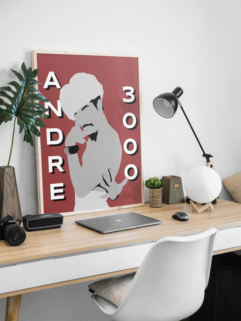 Andre 3000 Portrait - Andre 3000 Outkast Minimal Hip Hop Illustr Andre 3000 Portrait - Andre 3000 Outkast Minimal Hip Hop Illustr