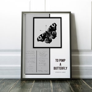 To Pimp a Butterfly Tracklist Poster - Kendrick Lamar Album Cover Poster